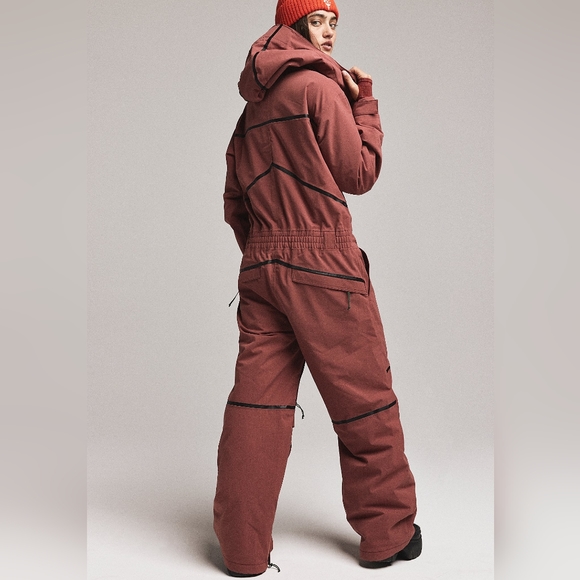 NWT FP Movement Henna Rust Red Inside Edge One Piece Ski Suit S - Picture 3 of 13